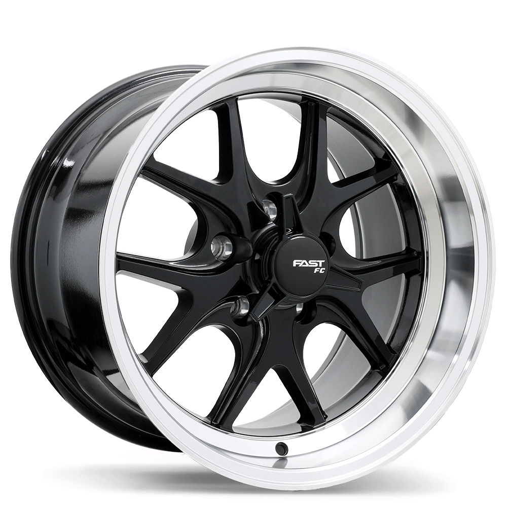 Fast Wheels FC04V Gloss Black with Machined Lip 18x11 -15 5x120mm 70.3mm