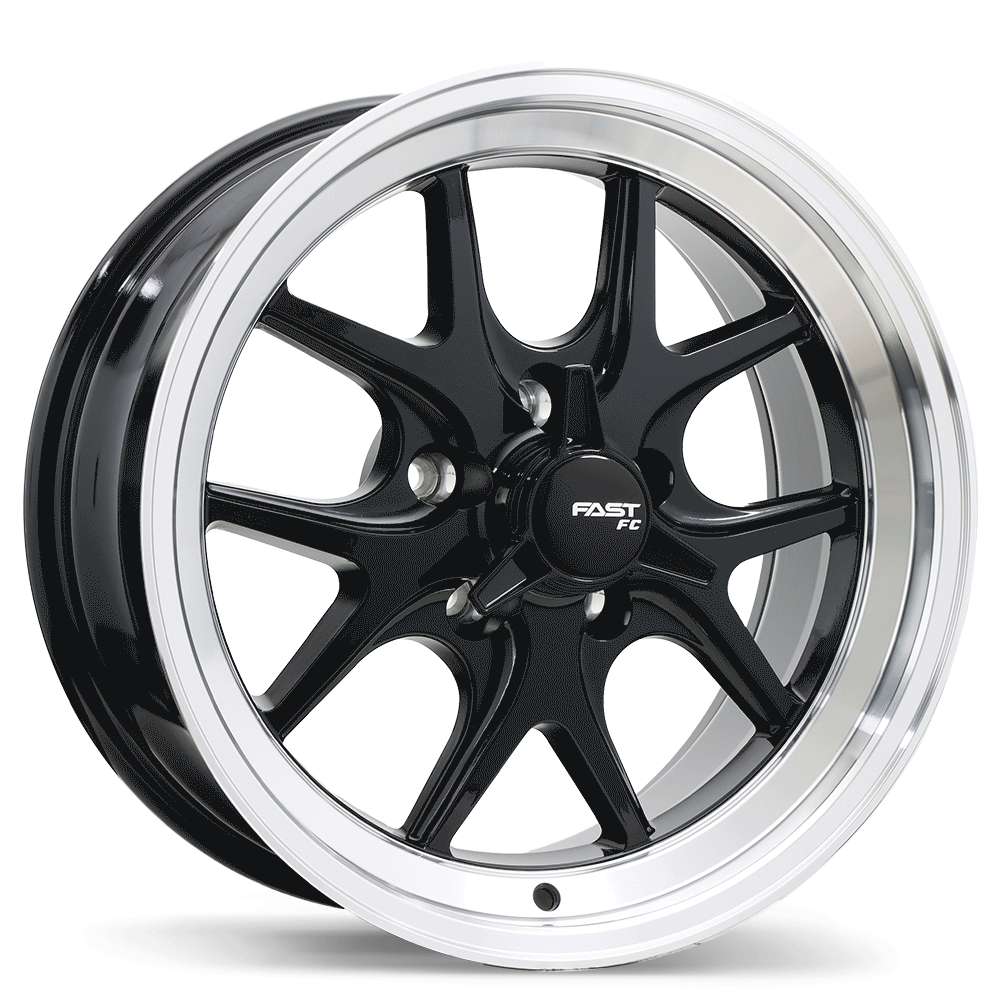 Fast Wheels FC04V Gloss Black with Machined Lip 18x8 0 5x120.65mm 72.6mm - Wheelwiz