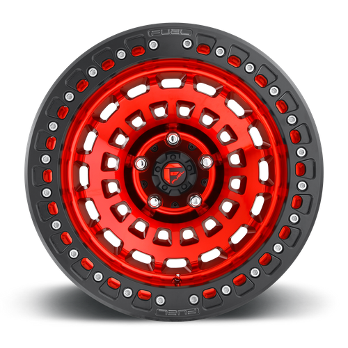 Fuel Offroad D100 ZEPHYR BEADLOCK Candy Red 17x9 -15 6x139.7mm 106.1mm - Wheelwiz