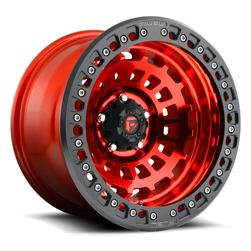 Fuel Offroad D100 ZEPHYR BEADLOCK Candy Red 17x9 -15 6x139.7mm 106.1mm - Wheelwiz