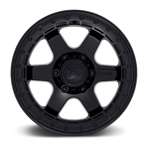 Fuel Offroad D122 BLOCK BEADLOCK Matte Black W/ M-black Ring 17x8.5 0 6x135mm 87.1mm