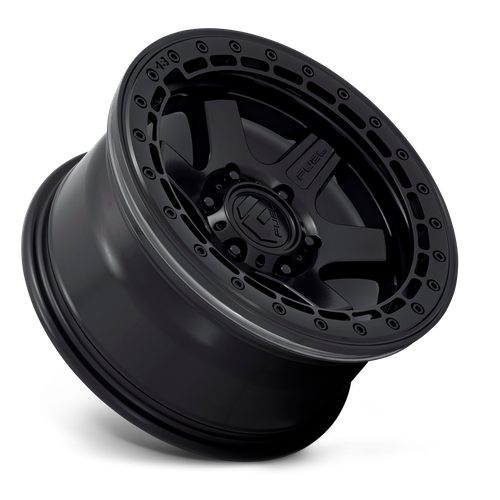 Fuel Offroad D122 BLOCK BEADLOCK Matte Black W/ M-black Ring 17x8.5 0 6x139.7mm 106.1mm