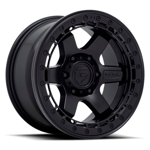 Fuel Offroad D122 BLOCK BEADLOCK Matte Black W/ M-black Ring 17x8.5 0 6x135mm 87.1mm