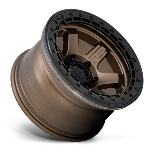 Fuel Offroad D124 BLOCK BEADLOCK Matte Bronze W/ M-black Ring 17x8.5 +20 5x150mm 110.1mm