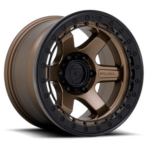 Fuel Offroad D124 BLOCK BEADLOCK Matte Bronze W/ M-black Ring 17x8.5 +20 5x150mm 110.1mm
