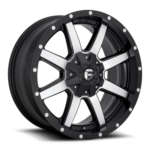 Fuel Offroad D537 MAVERICK Matte Black Machined 20x10 -18 6x135|6x139.7mm 106.1mm - Wheelwiz