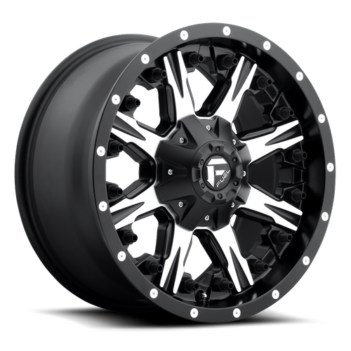 Fuel Offroad D541 NUTZ Matte Black Machined 20x10 -12 8x165.1mm 125.1mm