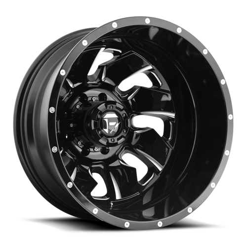 Fuel Offroad D574 CLEAVER Gloss Black Milled 20x8.25 -240 8x165.1mm 121.5mm - Wheelwiz
