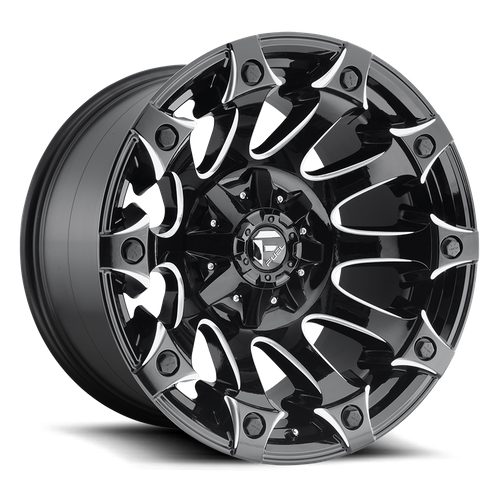 Fuel Offroad D578 BATTLE AXE Gloss Black Milled 17x9 +1 5x139.7|5x150mm 110.1mm