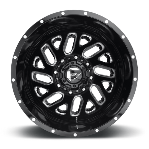 Fuel Offroad D581 TRITON Gloss Black Milled 22x8.25 -221 8x210mm 154.3mm - Wheelwiz