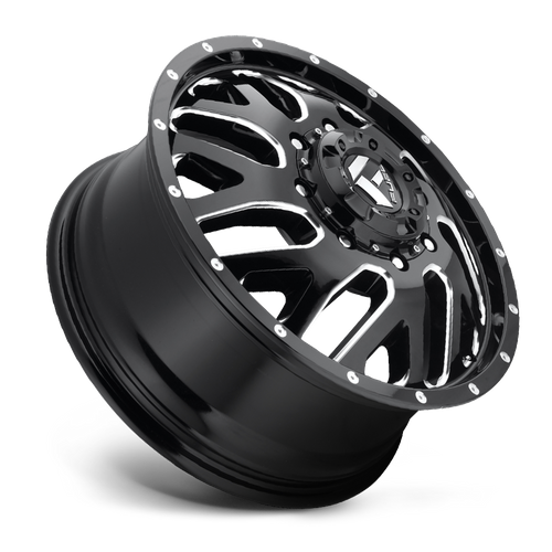 Fuel Offroad D581 TRITON Gloss Black Milled 22x8.25 +105 8x200mm 142mm - Wheelwiz