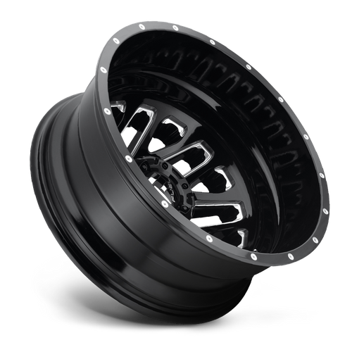 Fuel Offroad D581 TRITON Gloss Black Milled 20x8.25 -201 8x200mm 142mm