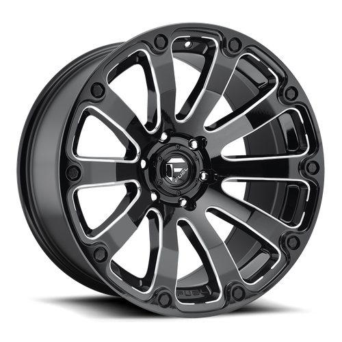 Fuel Offroad D598 DIESEL Gloss Black Milled 20x9 +1 6x135mm 87.1mm - Wheelwiz