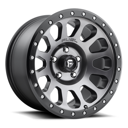 Fuel Offroad D601 VECTOR Matte Gunmetal Black Bead Ring 17x8.5 +7 6x139.7mm 108mm - Wheelwiz