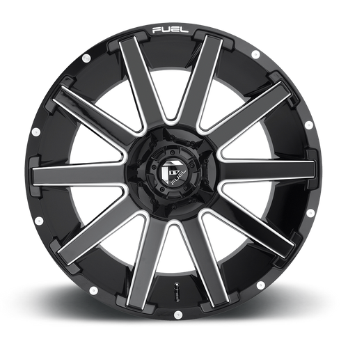 Fuel Offroad D615 CONTRA Gloss Black Milled 20x10 -18 5x139.7|5x150mm 110.1mm