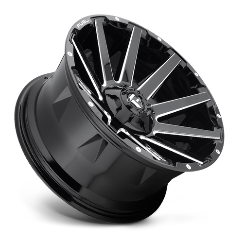 Fuel Offroad D615 CONTRA Gloss Black Milled 20x10 -19 6x135|6x139.7mm 106.1mm - Wheelwiz