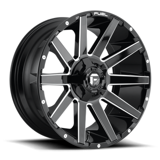 Fuel Offroad D615 CONTRA Gloss Black Milled 20x9 +1 5x139.7|5x150mm 110.1mm