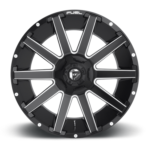 Fuel Offroad D616 CONTRA Matte Black Milled 20x10 -19 6x135|6x139.7mm 106.1mm