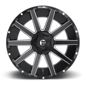 Fuel Offroad D616 CONTRA Matte Black Milled 20x10 -19 6x135|6x139.7mm 106.1mm