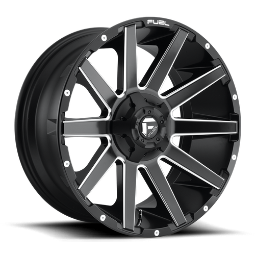 Fuel Offroad D616 CONTRA Matte Black Milled 20x9 +1 8x180mm 124.2mm