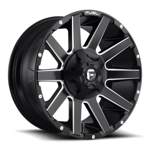 Fuel Offroad D616 CONTRA Matte Black Milled 20x9 +20 6x135|6x139.7mm 106.1mm