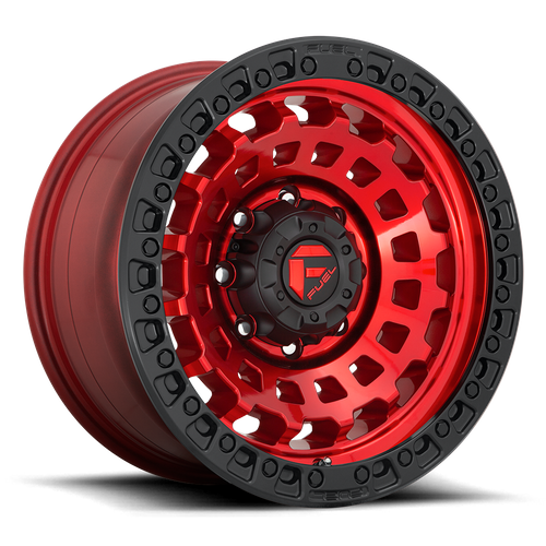 Fuel Offroad D632 ZEPHYR Candy Red Black Bead Ring 17x9 +1 6x139.7mm 106.1mm
