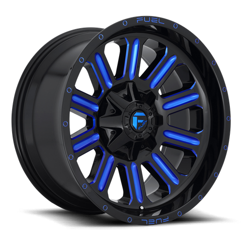 Fuel Offroad D646 HARDLINE Gloss Black Blue Tinted Clear 20x9 +1 8x170mm 125.1mm
