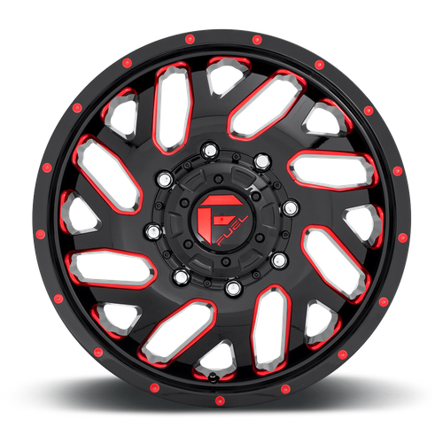Fuel Offroad D656 TRITON Gloss Black Red Tinted Clear 20x8.25 +105 8x165.1mm 121.5mm