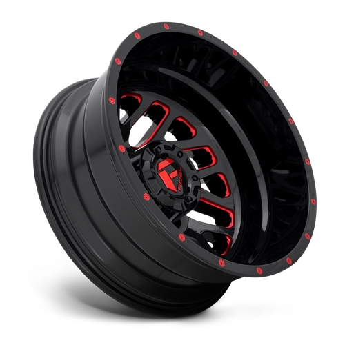 Fuel Offroad D656 TRITON Gloss Black Red Tinted Clear 20x8.25 -240 8x165.1mm 121.5mm