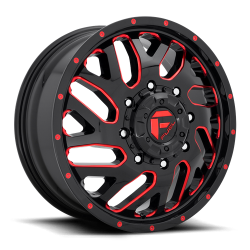 Fuel Offroad D656 TRITON Gloss Black Red Tinted Clear 20x8.25 +105 8x165.1mm 121.5mm