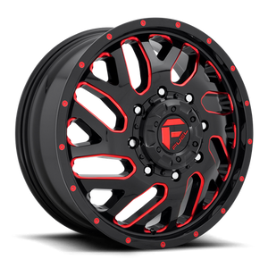 Fuel Offroad D656 TRITON Gloss Black Red Tinted Clear 20x8.25 +105 8x165.1mm 121.5mm