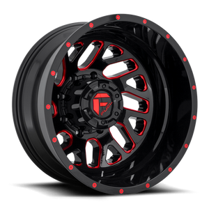 Fuel Offroad D656 TRITON Gloss Black Red Tinted Clear 20x8.25 -240 8x165.1mm 121.5mm