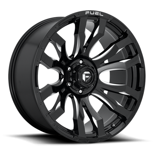 Fuel Offroad D673 BLITZ Gloss Black Milled 20x9 +1 8x180mm 124.2mm
