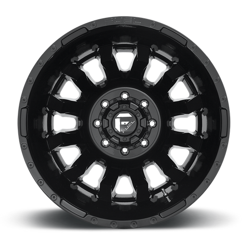 Fuel Offroad D675 BLITZ Gloss Black 20x8.25 -240 8x165.1mm 121.5mm