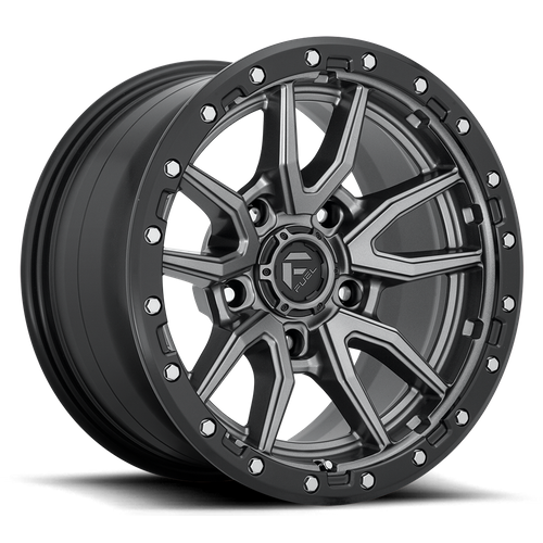 Fuel Offroad D680 REBEL Matte Gunmetal Black Bead Ring 20x10 -18 5x139.7mm 78.1mm