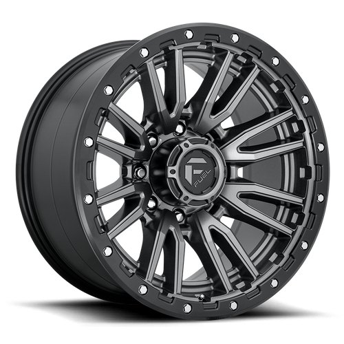 Fuel Offroad D680 REBEL Matte Gunmetal Black Bead Ring 20x9 +1 8x180mm 124.2mm