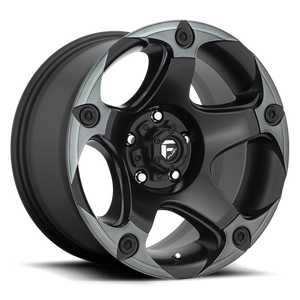 Fuel Offroad D685 MENACE Matte Black Double Dark Tint 17x9 -12 6x139.7mm 106.1mm - WheelWiz