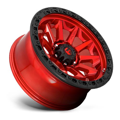 Fuel Offroad D695 COVERT Candy Red Black Bead Ring 18x9 -12 6x135mm 87.1mm - Wheelwiz