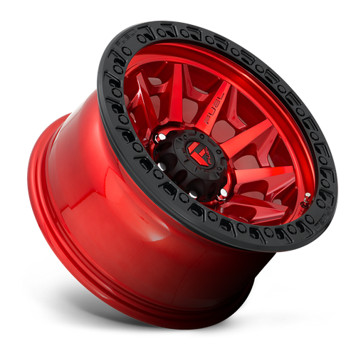 Fuel Offroad D695 COVERT Candy Red Black Bead Ring 17x9 +1 8x180mm 124.2mm - Wheelwiz