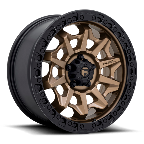 Fuel Offroad D696 COVERT Matte Bronze Black Bead Ring 18x9 -12 6x139.7mm 106.1mm