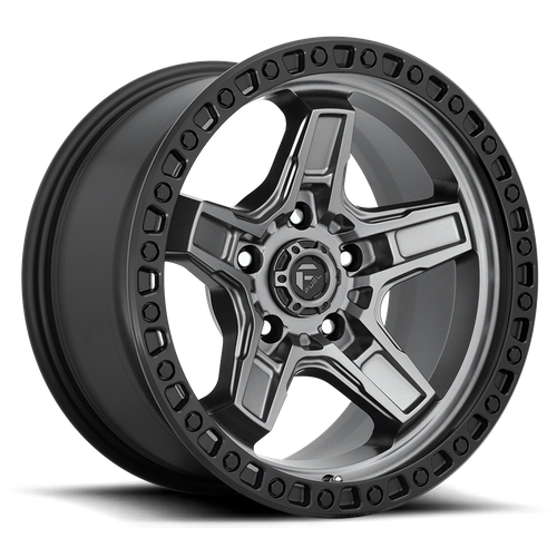 Fuel Offroad D698 KICKER Matte Gunmetal Black Bead Ring 17x9 +1 5x150mm 110.1mm