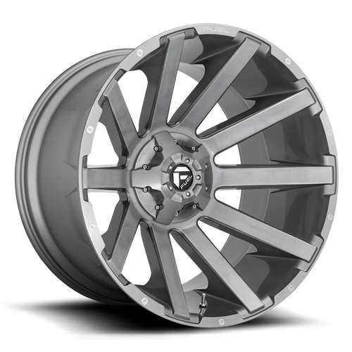 Fuel Offroad D714 CONTRA PLATINUM Brushed Gun Metal Tinted Clear 22x10 -18 8x170mm 125.1mm - Wheelwiz