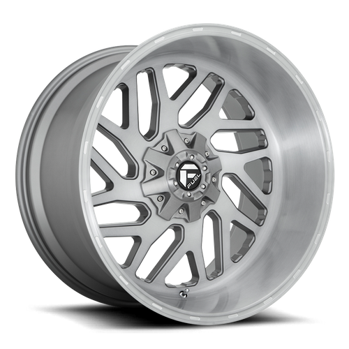 Fuel Offroad D715 TRITON PLATINUM Brushed Gun Metal Tinted Clear 20x12 -44 6x135|6x139.7mm 106.1mm