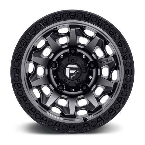 Fuel Offroad D716 COVERT Matte Gunmetal Black Bead Ring 15x8 -19 5x114.3mm 72.6mm
