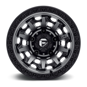 Fuel Offroad D716 COVERT Matte Gunmetal Black Bead Ring 15x8 -19 5x114.3mm 72.6mm