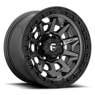 Fuel Offroad D716 COVERT Matte Gunmetal Black Bead Ring 18x9 -12 6x139.7mm 106.1mm