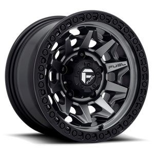 Fuel Offroad D716 COVERT Matte Gunmetal Black Bead Ring 15x8 -19 5x114.3mm 72.6mm