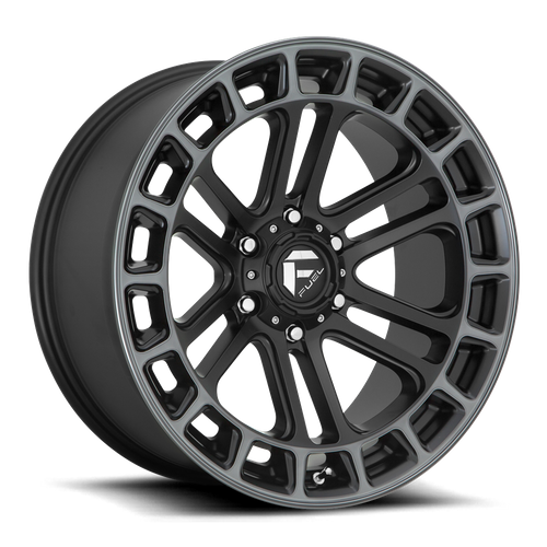 Fuel Offroad D720 HEATER Matte Black Ddt Machined 20x9 +1 6x135mm 87.1mm