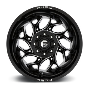 Fuel Offroad D741 RUNNER Gloss Black Milled 20x8.25 -265 8x165.1mm 121.5mm - Wheelwiz