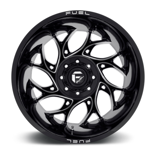 Fuel Offroad D741 RUNNER Gloss Black Milled 22x8.25 -240 8x165.1mm 121.5mm - Wheelwiz